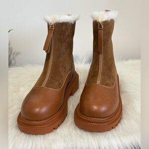 Tan and Suede like Women's Boots